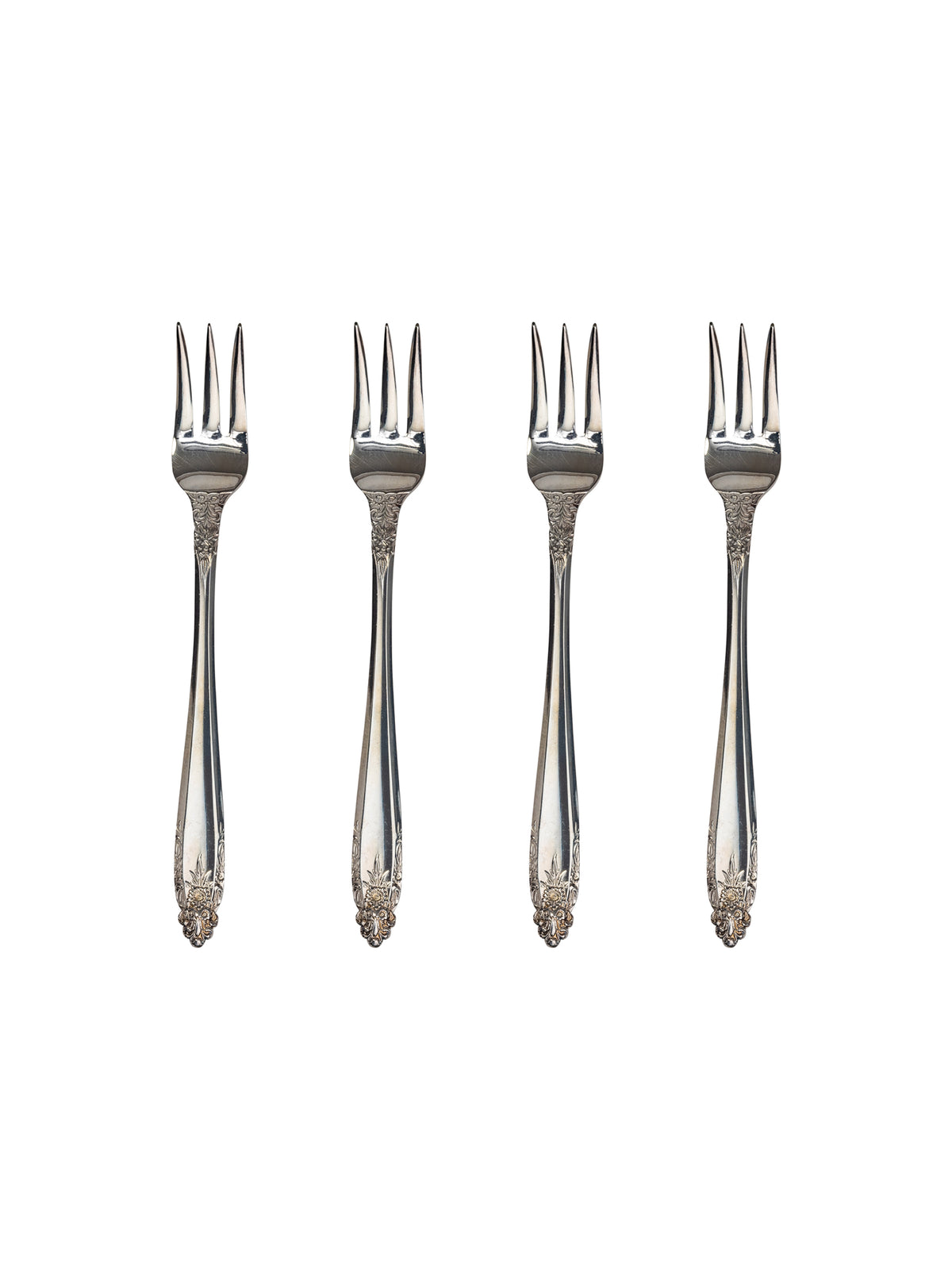 Vintage 1950s Prelude Silver Plate Oyster Forks Weston Table