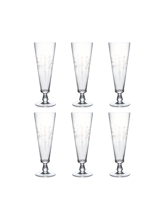 Vintage 1950s Sasaki Bamboo Pilsner Glasses Weston Table