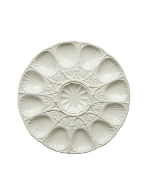  Vintage 1960s Sarreguemines White Oyster Platter Plate One  Weston Table 