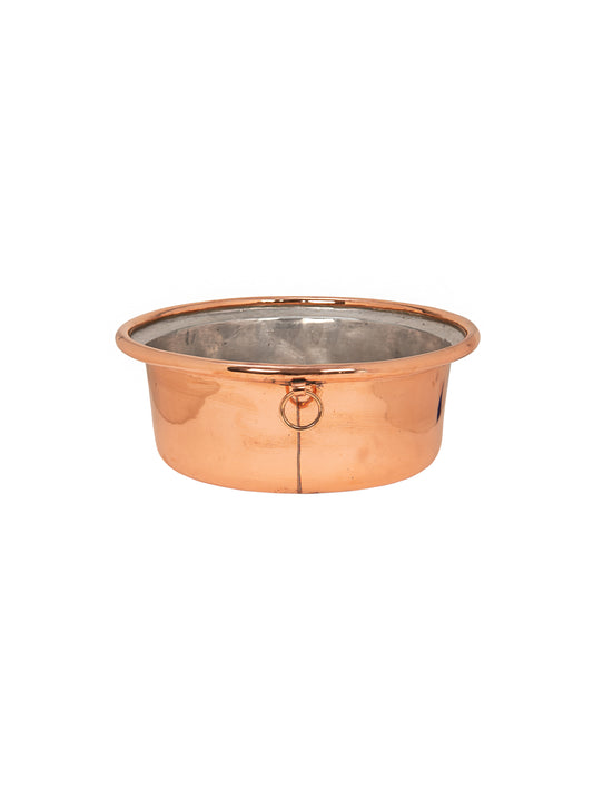 Vintage 19th Century French Copper Mixing Bowl Weston Table