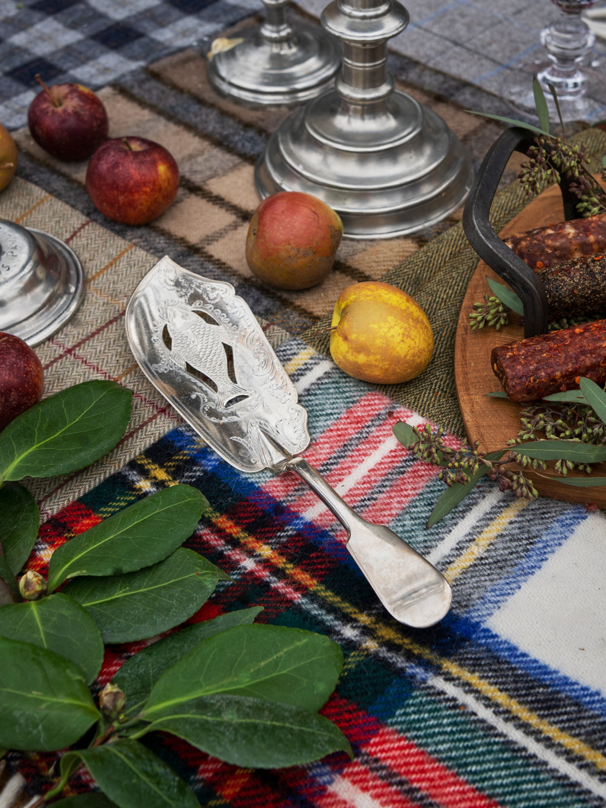 Vintage 19th Century Irish Sterling Silver Fish Slice Weston Table