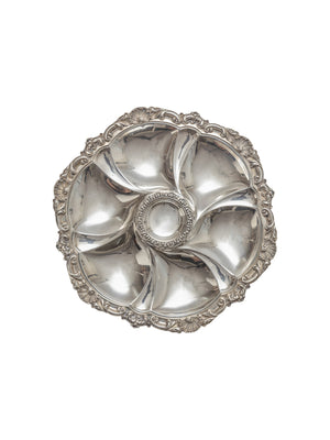  Vintage 19th Century Sterling Silver Oyster Plate Weston Table 