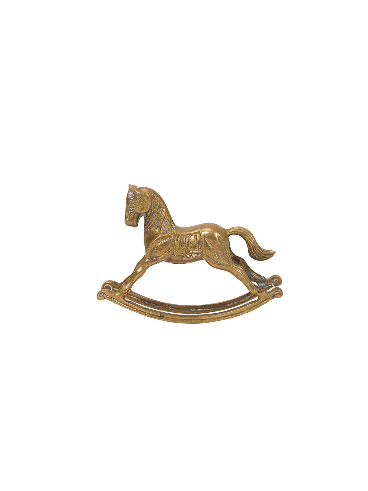 Vintage Mid Century Brass Rocking Horse | Nursery Decor & Accessories ...