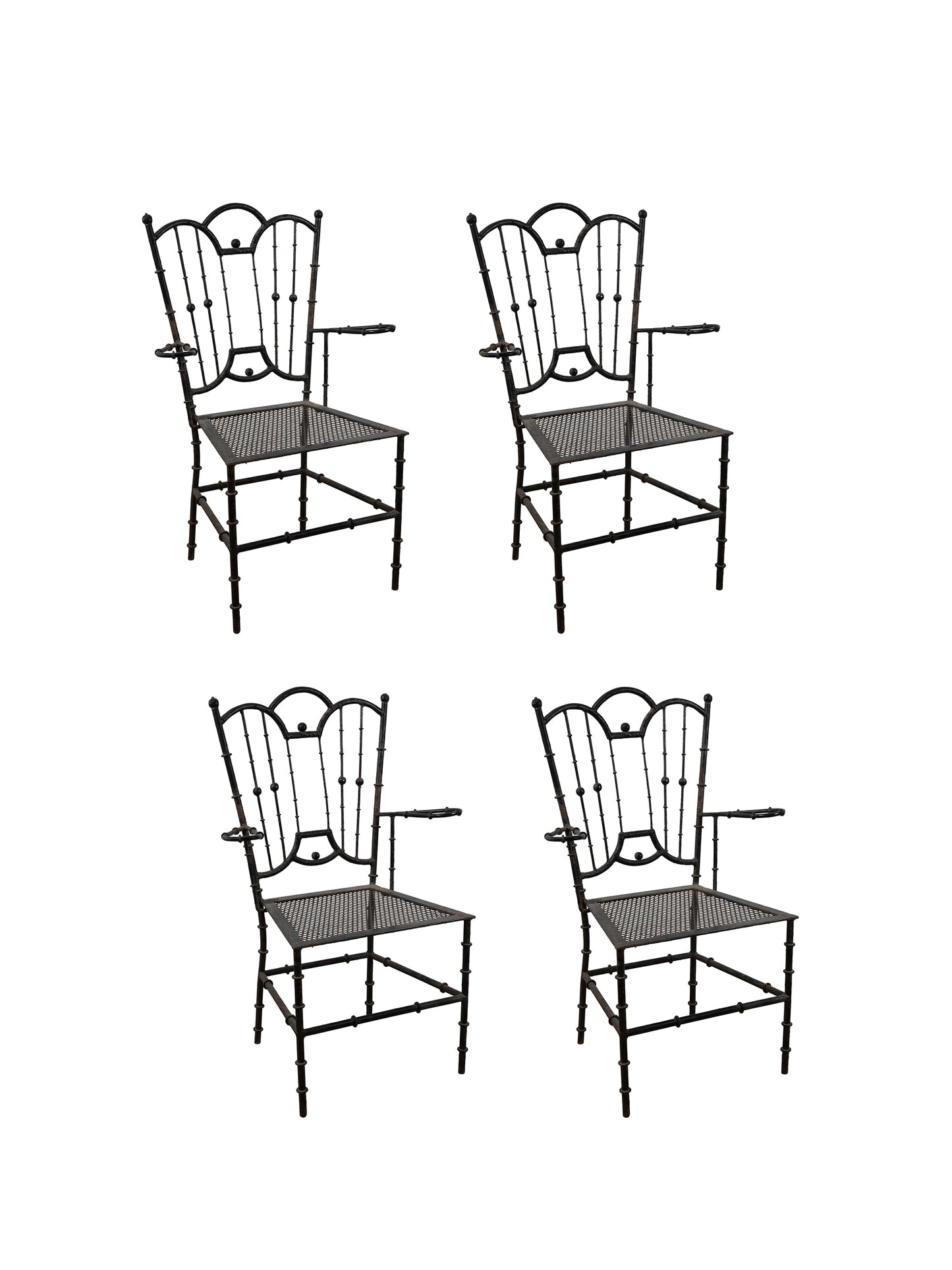 Vintage French Iron Garden Chairs Weston Table