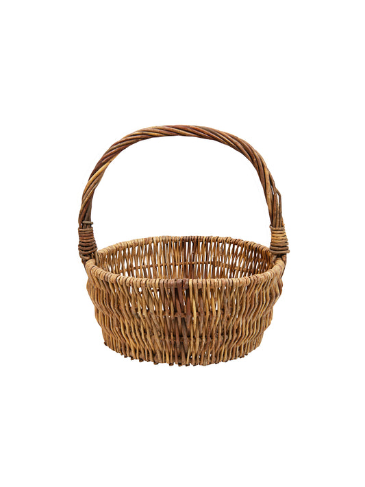 Vintage French Round Handled Gathering Basket Weston Table 