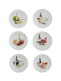 Vintage French Wine and Cheese Cocktail Plates Weston Table