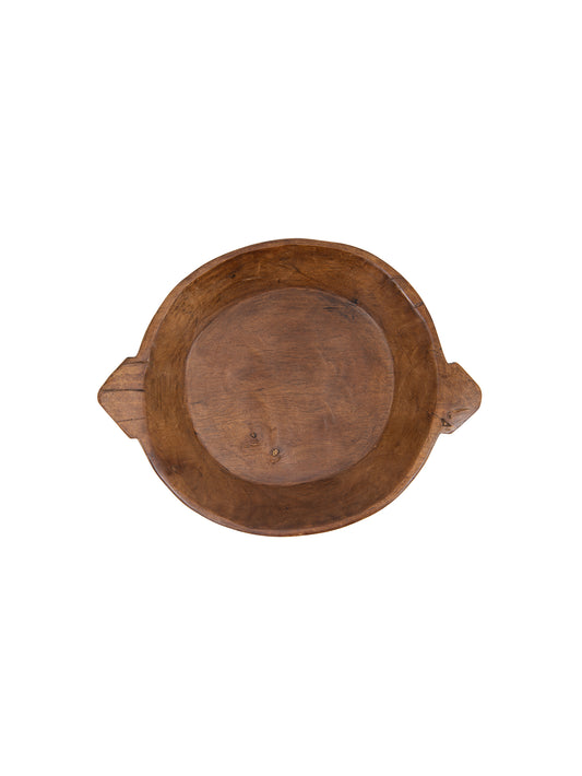 Vintage French Wood Handled Dough Bowl
