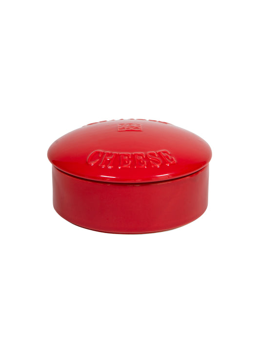 Vintage Gourmet du Village Cheese Fromage Baker Large Red Weston Table 