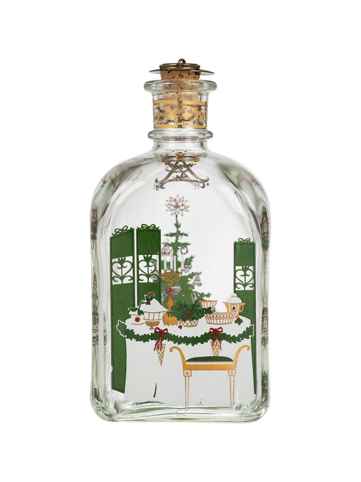 Vintage Holmegaard Christmas Tree and Presents Decanter Weston Table