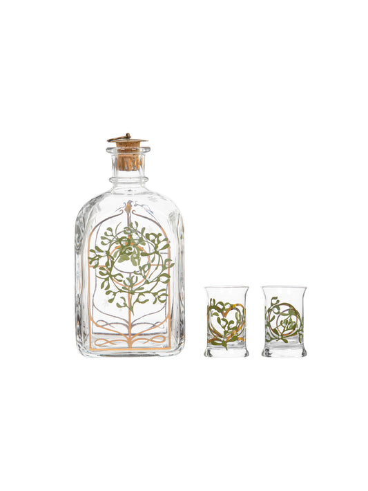 Vintage Holmegaard Mistletoe Aquavit Set Weston Table