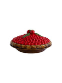 Vintage Majolica Strawberry Pie Keeper Weston Table