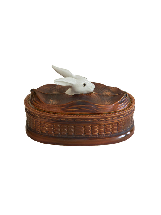 Vintage Mancioli Rabbit Tureen Weston Table