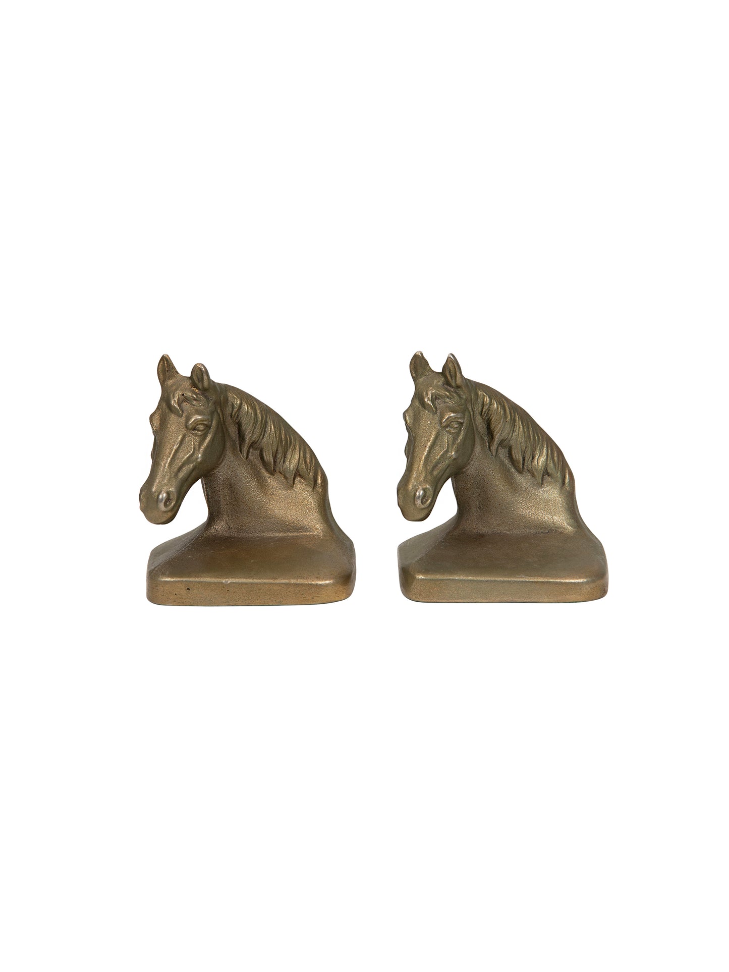 Vintage Mid Century Cast Iron Thoroughbred Bookends Weston Table