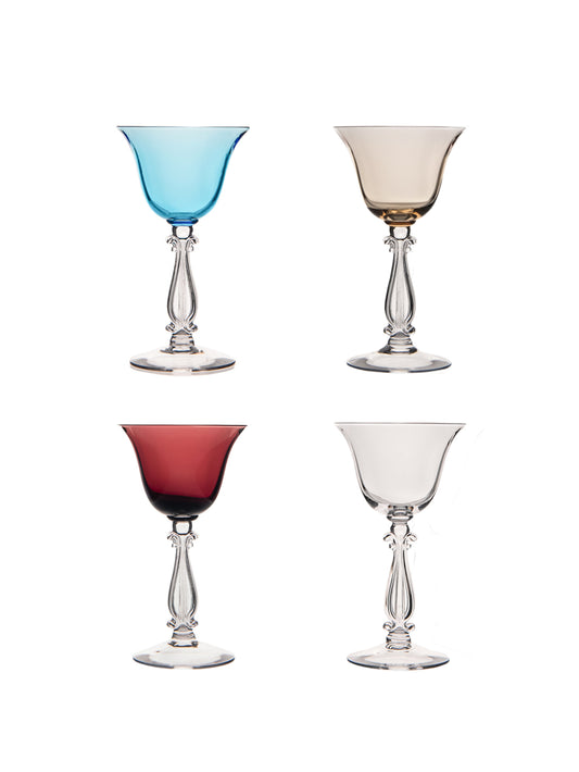 Vintage Mid Century Colored Cocktail Glasses Weston Table