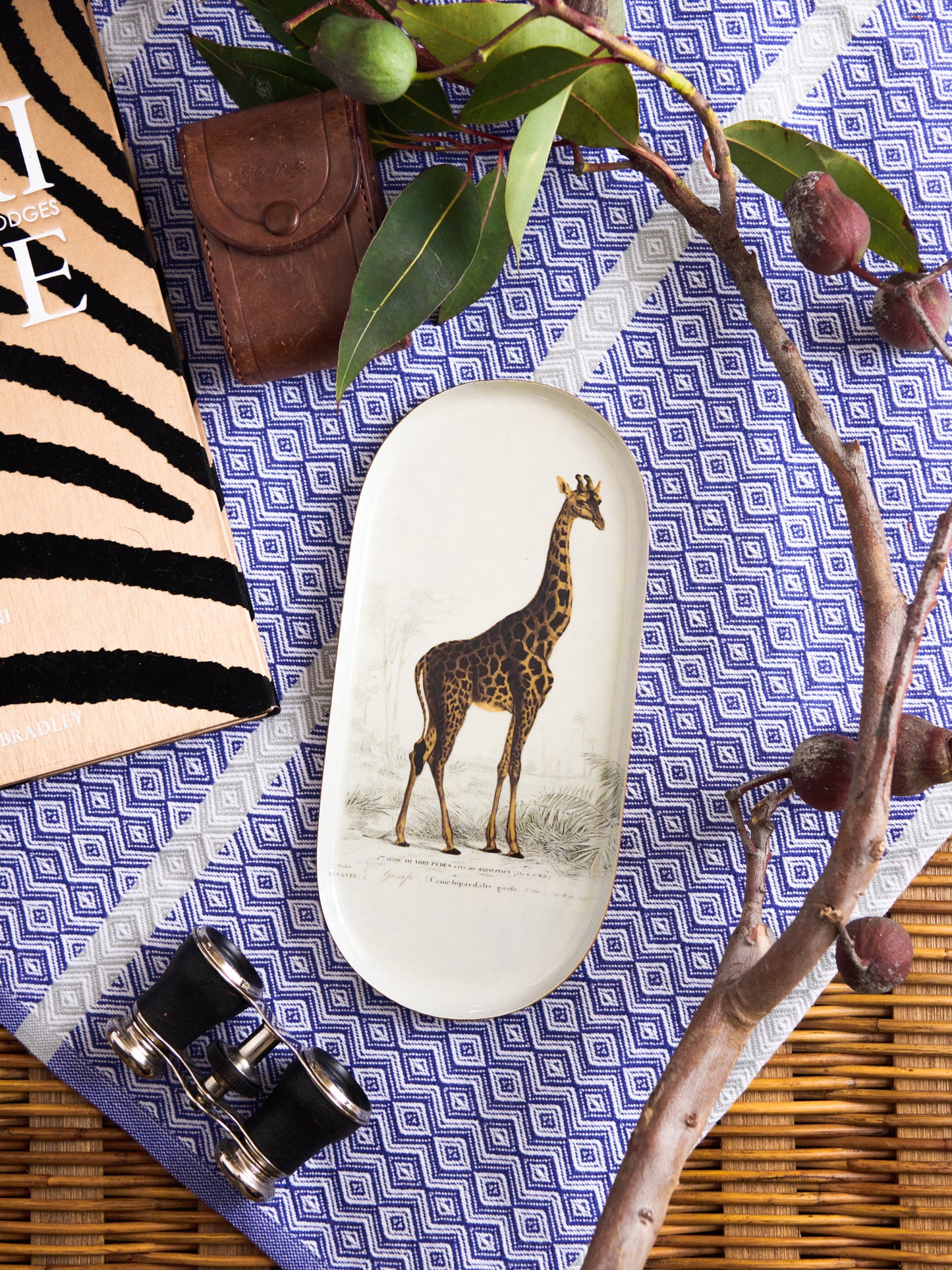 Vintage Giraffe Decoupage Tray Weston Table