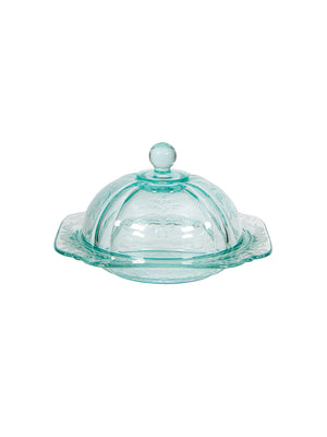 Vintage Mint Glass Cheese Serving Dish Weston Table  