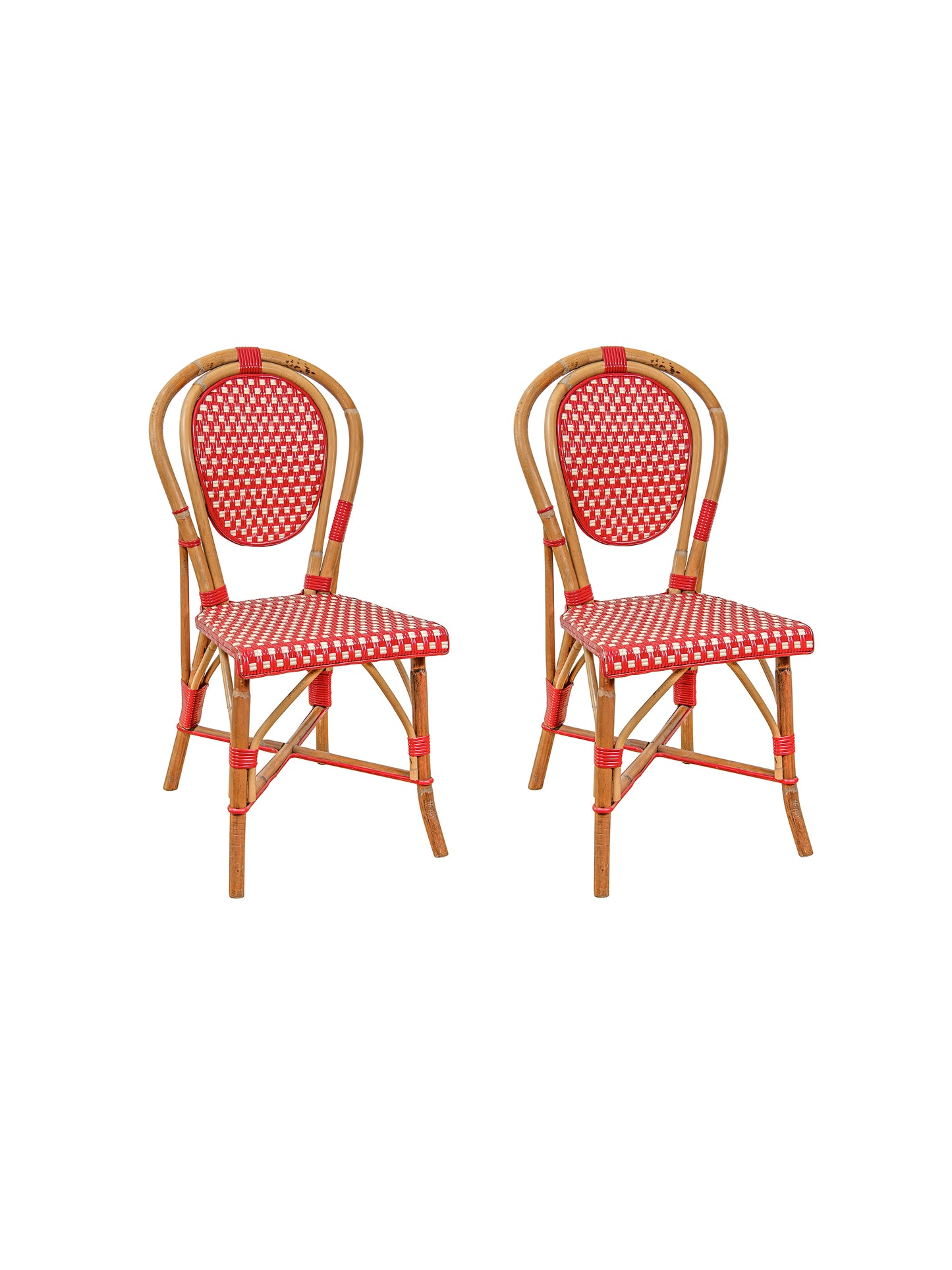 Vintage Red French Bistro Chairs Weston Table