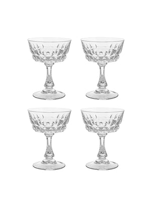  Vintage Retro Cristal d'Arques Durand Pompadour Glasses Weston Table 