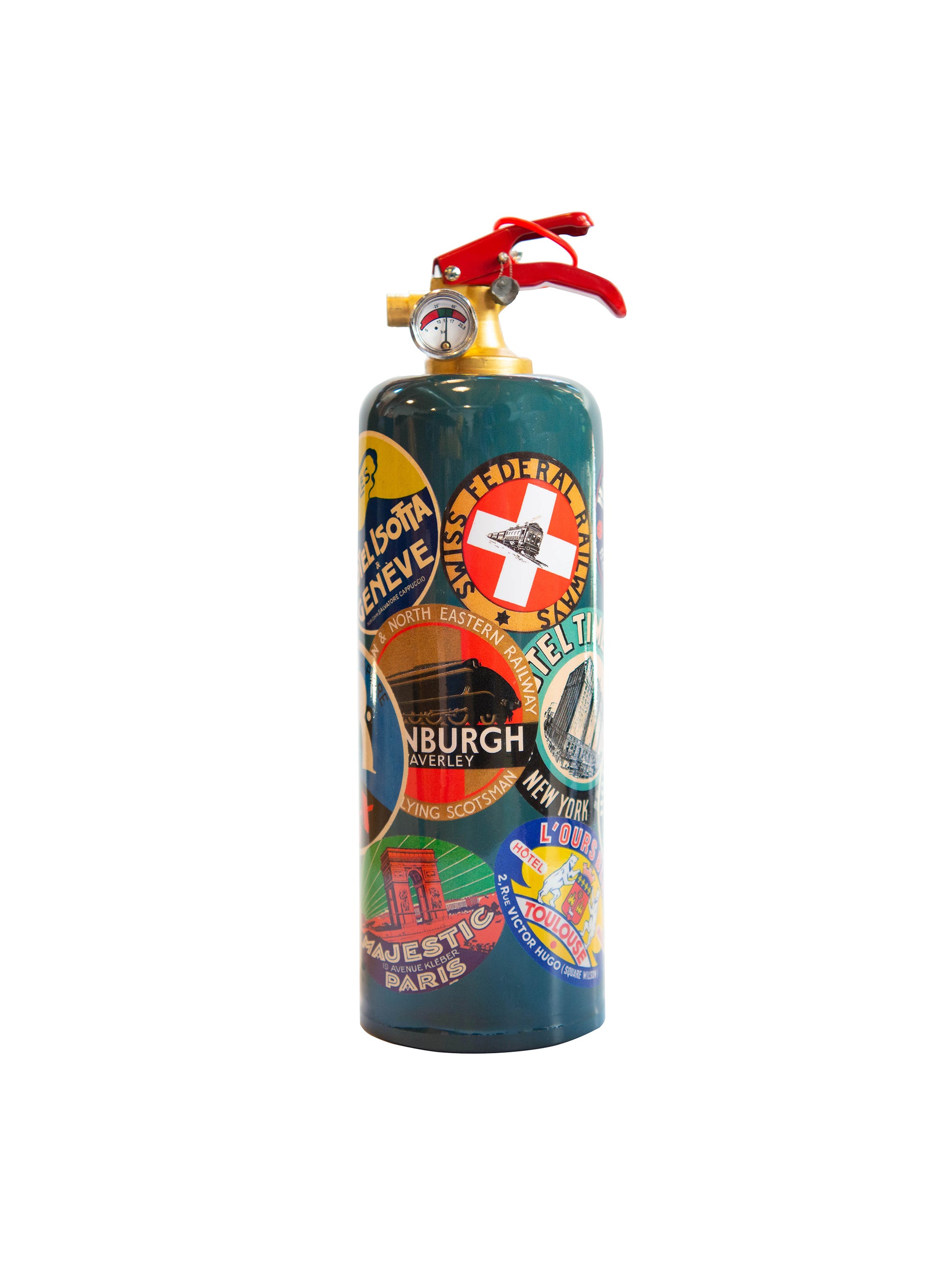 Vintage Travel Fire Extinguisher Weston Table