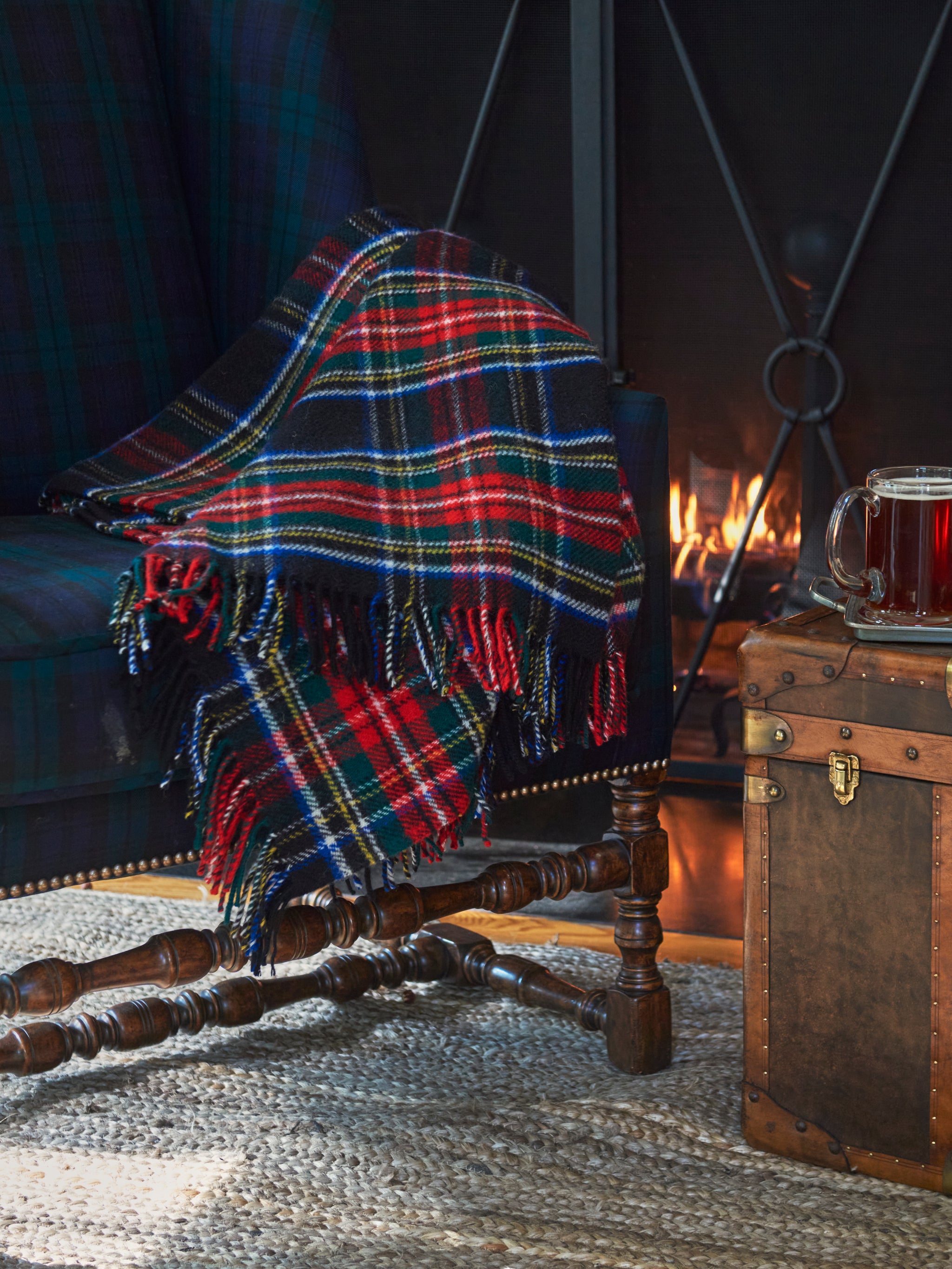 Stewart plaid throw new arrivals