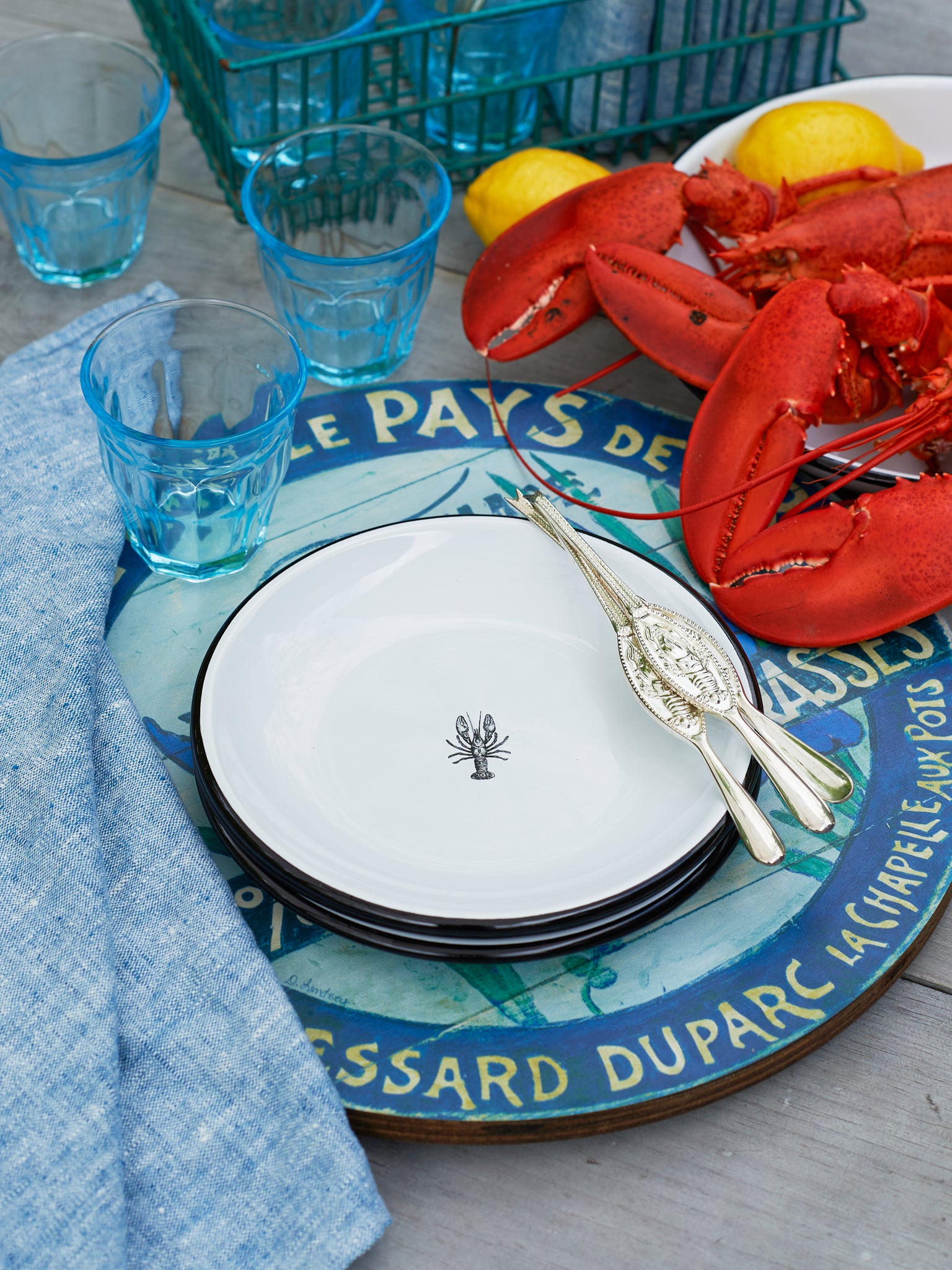 WT Crow Canyon Lobster Salad Plate Weston Table