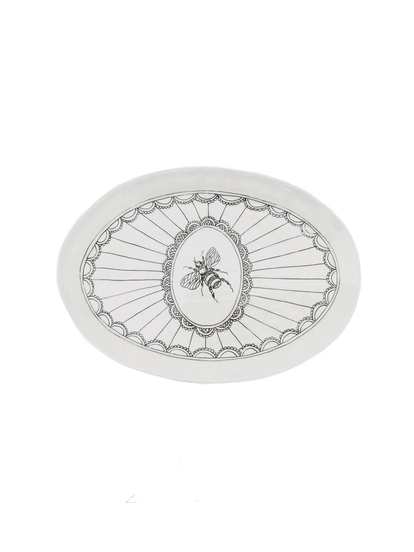    WT Hope and Mary Small Platter Bee Weston Table