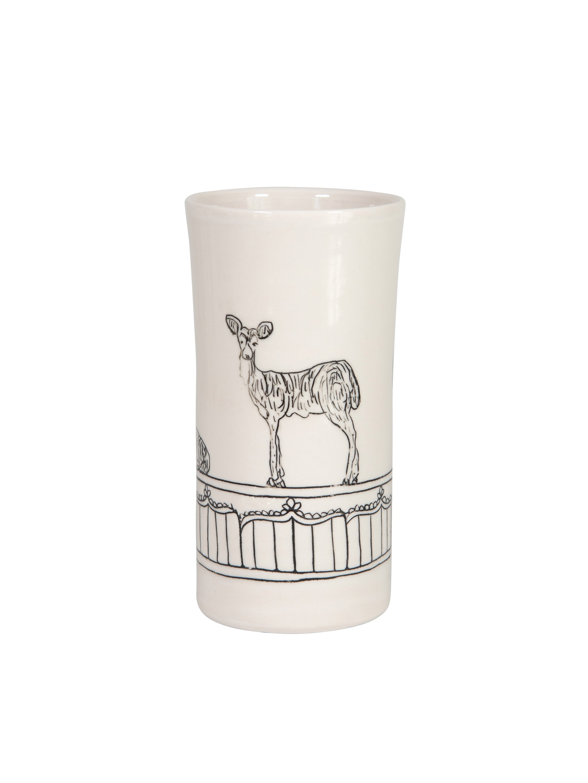 WT Hope and Mary Woodland Animal Tall Vase Deer Weston table