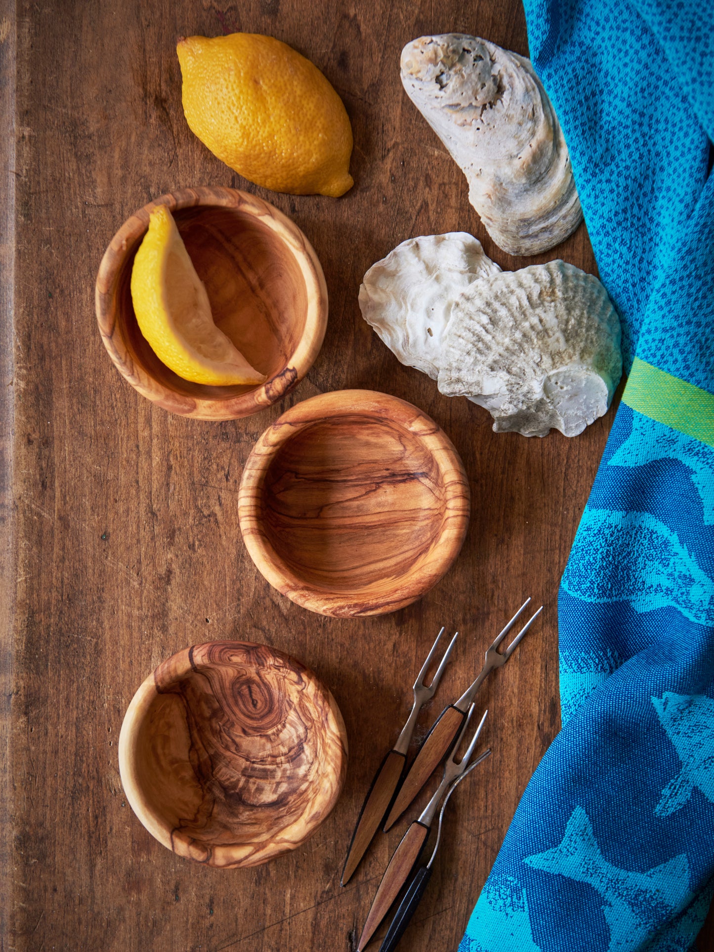 WT Mini Olive Wood Mise en Place Bowl Trio Weston Table