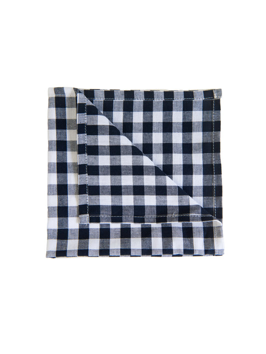 WT Navy Gingham Linen Collection Weston Table