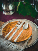 WT Olive Wood Salad Plate Weston Table