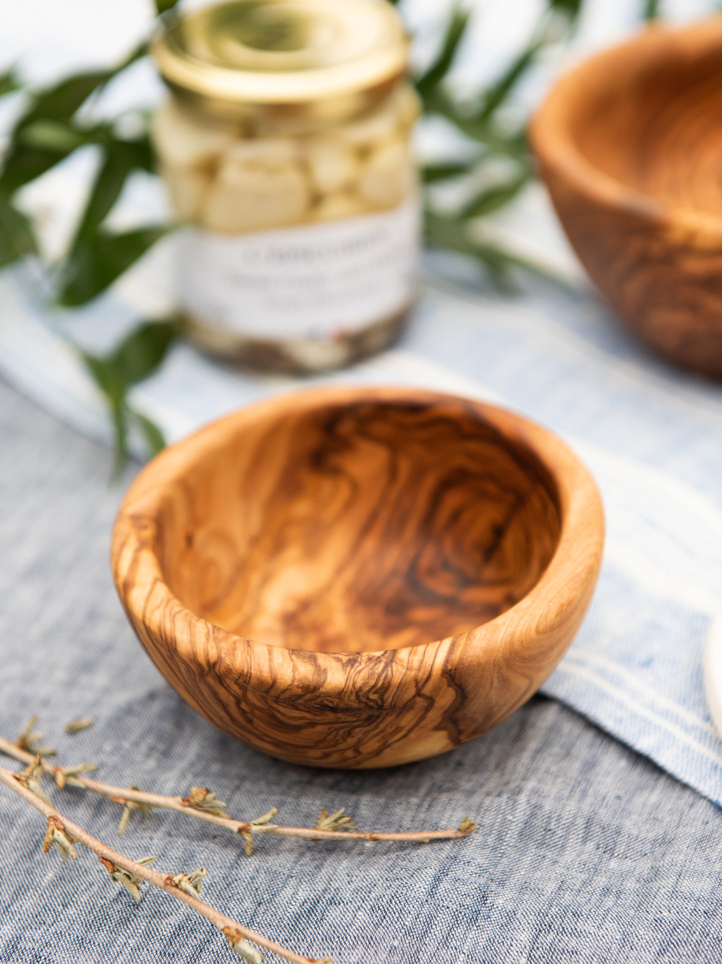 WT Olive Wood Small Snack Bowl