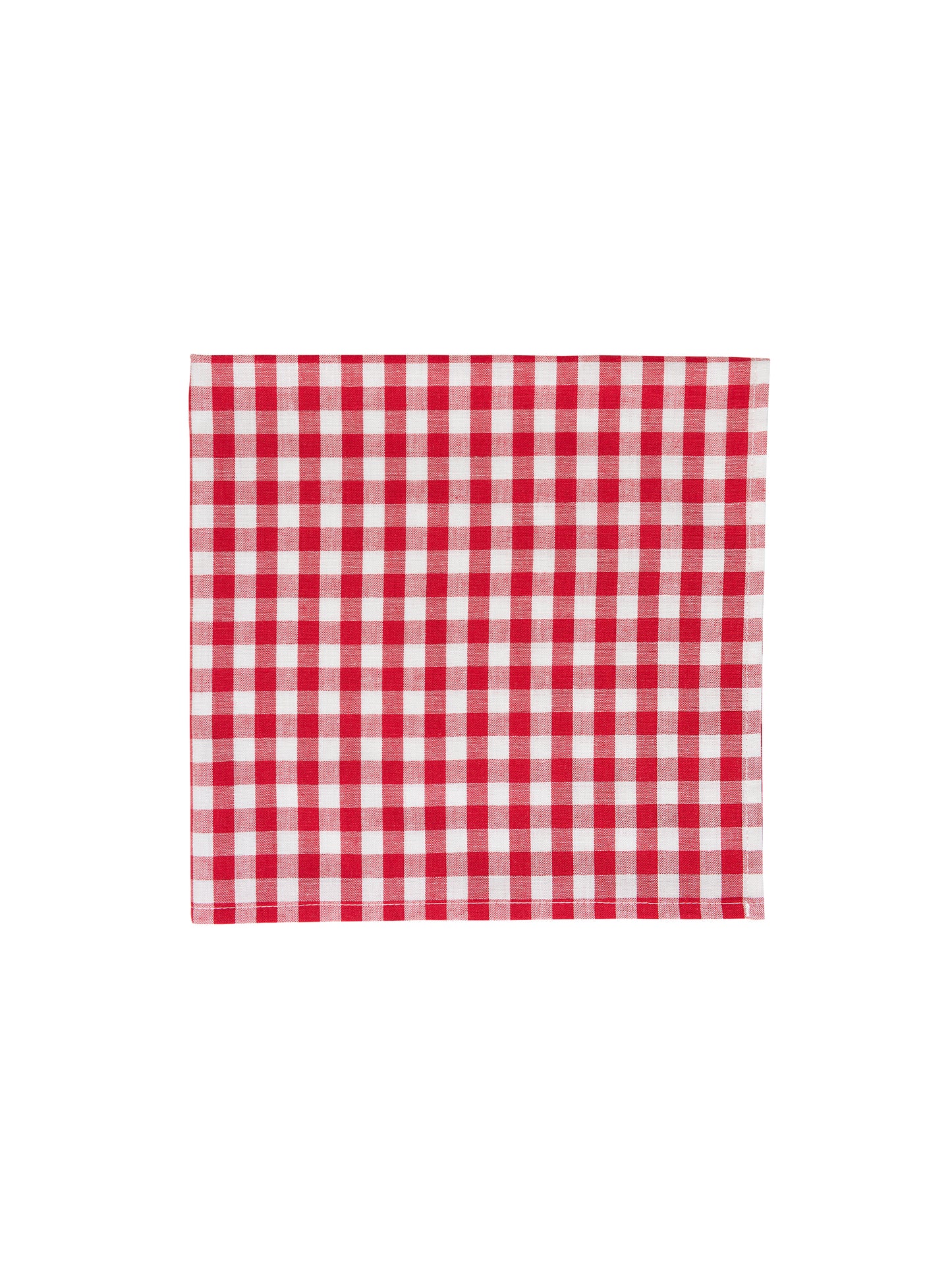 WT Red Gingham Linen Collection Napkins 13 Inch Square Weston Table