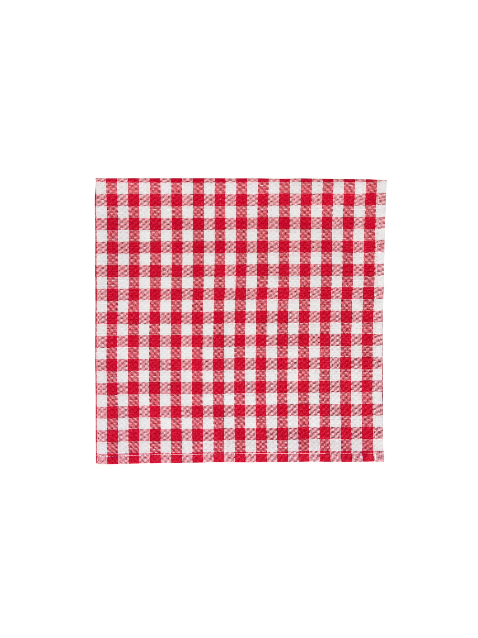 WT Red Gingham Linen Collection Napkins 13 Inch Square Weston Table