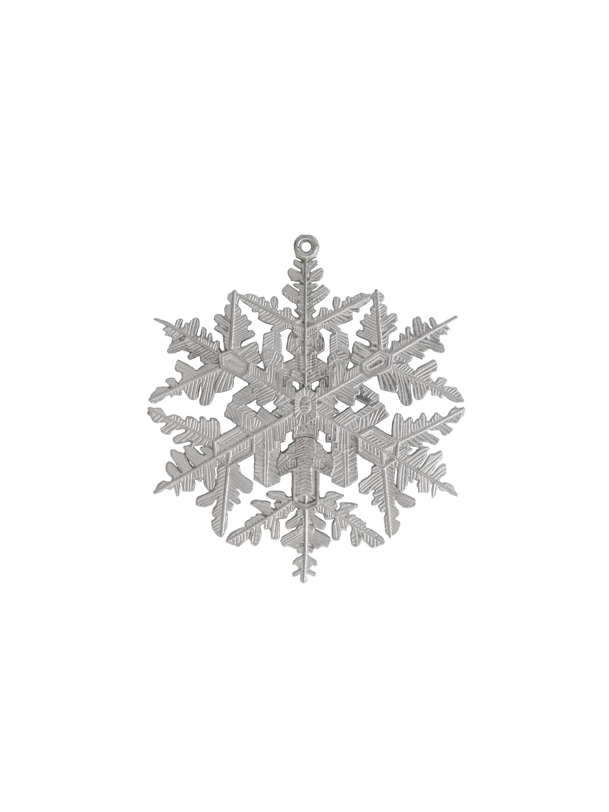 WT Stellar Dendrite Snowflake Pewter Ornament Weston Table