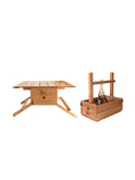 WT Wine Picnic Table & Basket Carrier Weston Table