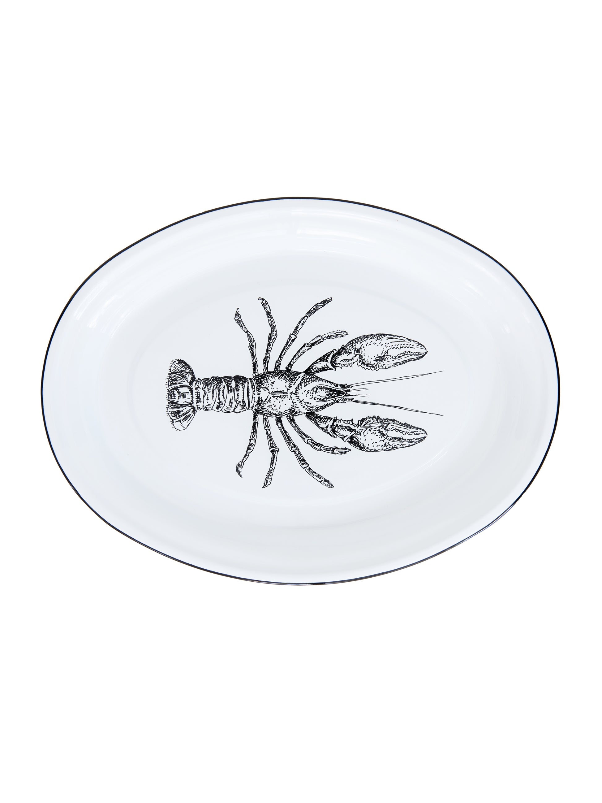 WT Crow Canyon Lobster Oval Tray Weston Table