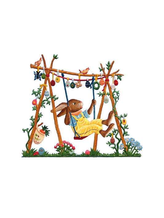 Wilhelm Schweizer Bunny Boy on Wooden Swing Weston Table