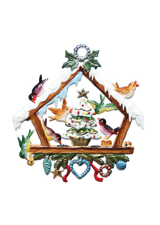 Wilhelm Schweizer Pewter Christmas Ornament Christmas with the Birds Weston Table