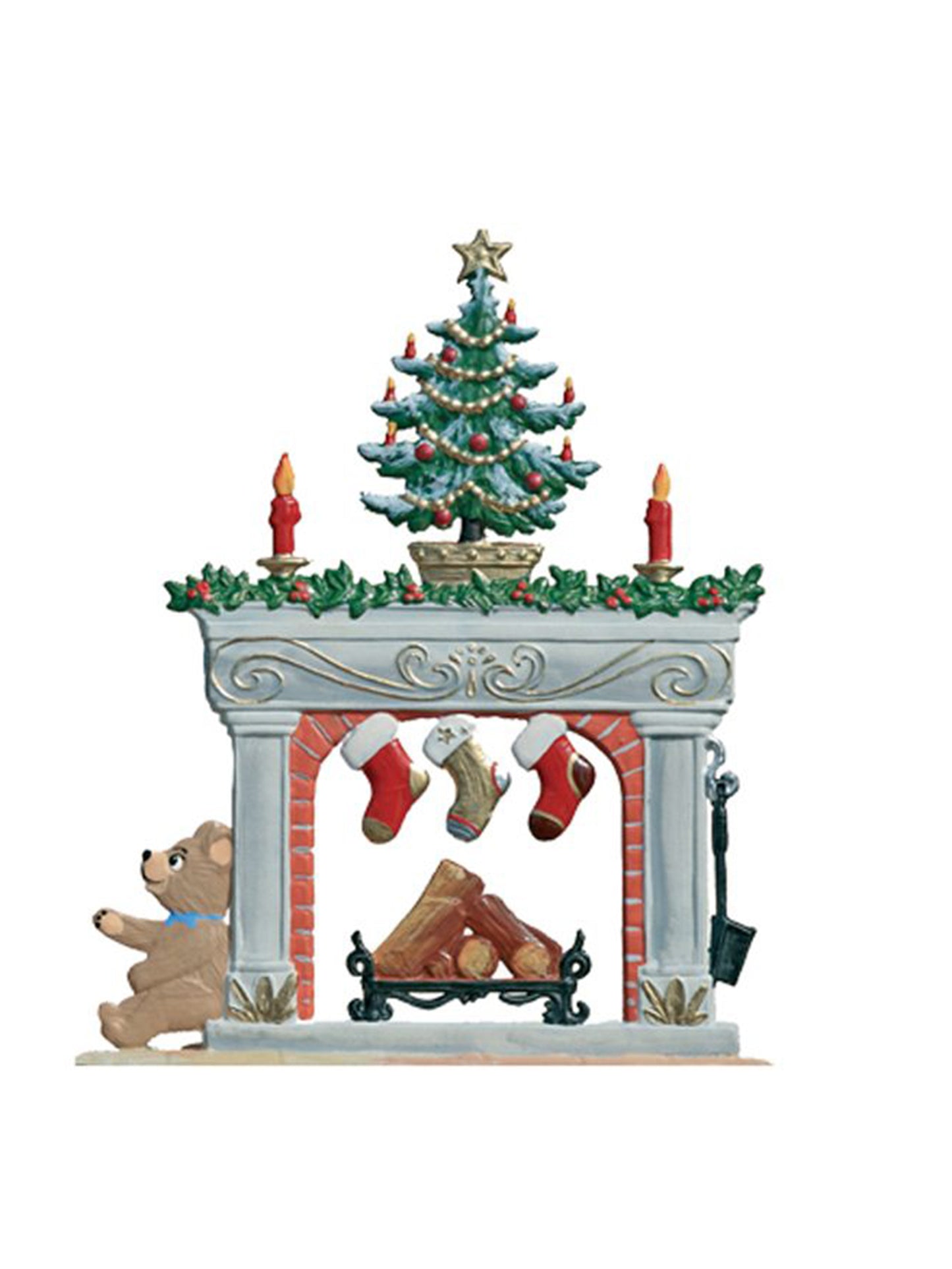 Wilhelm Schweizer Pewter Christmas Fireplace Weston Table