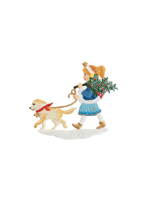  Wilhelm Schweizer Pewter A Walk in the Park Angel Ornament 