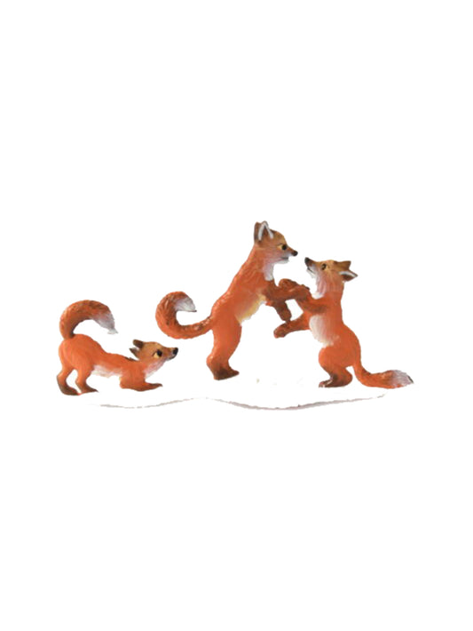 Wilhelm Schweizer Pewter Playful Foxes in Winter Weston Table