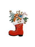 Wilhelm Schweizer Pewter Santa's Boot Ornament Weston Table
