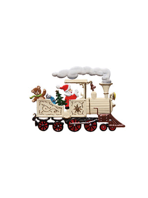  Wilhelm Schweizer Pewter Santa's Locomotive Ornament Weston Table SP 