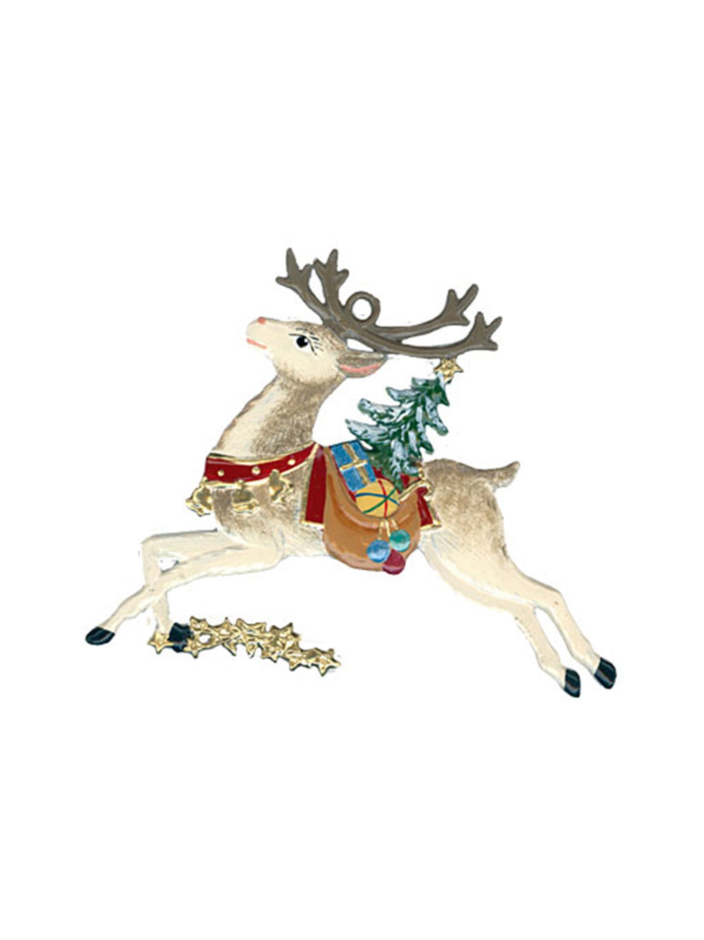 Wilhelm Schweizer Reindeer with Gifts Ornament Weston Table