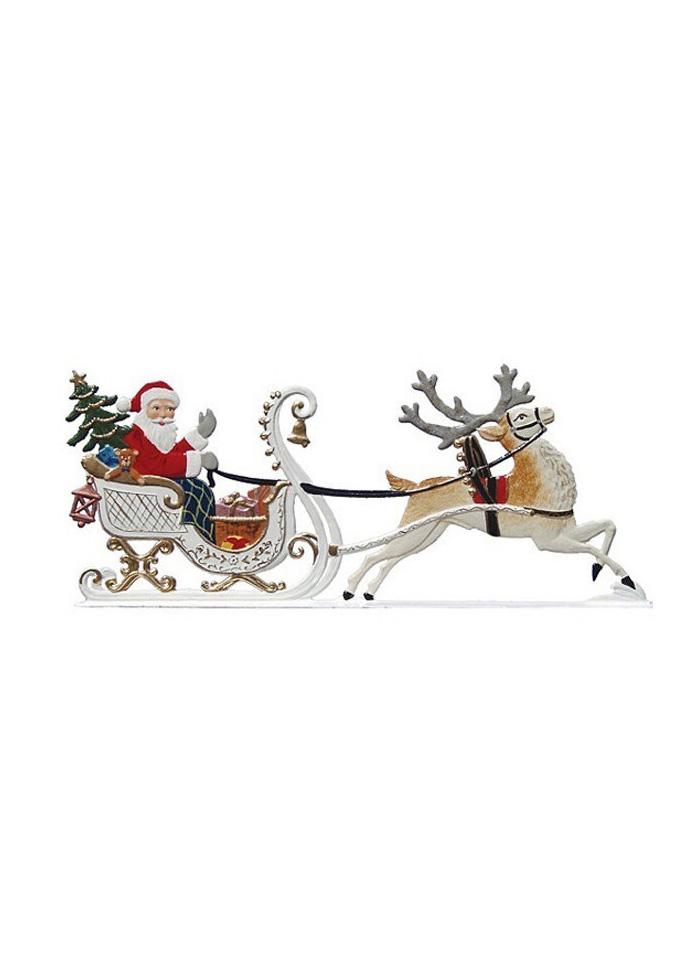 Wilhelm Schweizer Pewter Santa in Sleigh