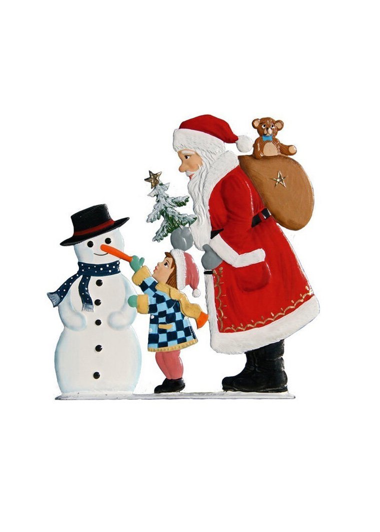 Wilhelm Schweizer Pewter Santa with Snowman