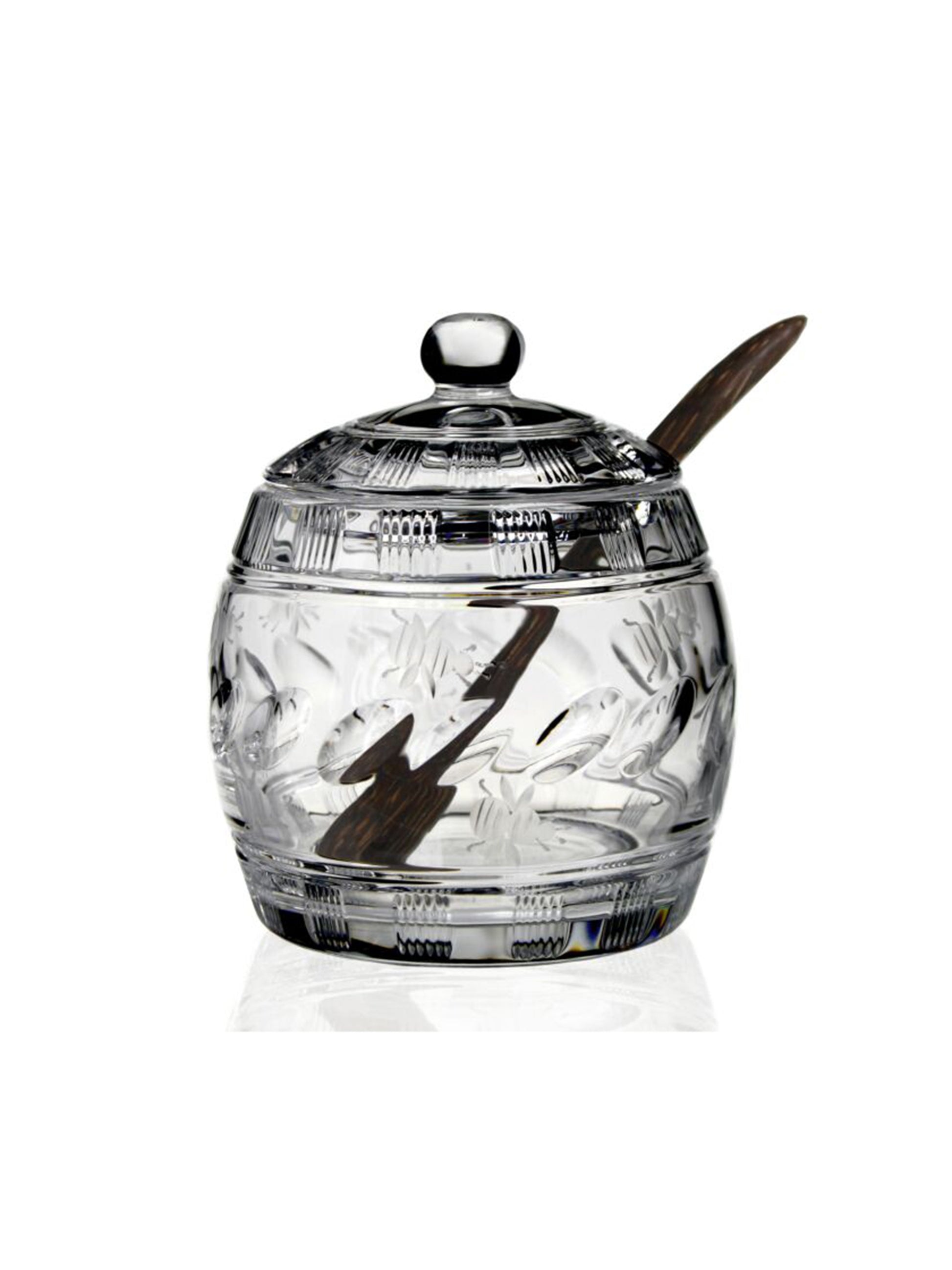 William Yeoward Crystal Bebe Honey Jar with Spoon Weston Table