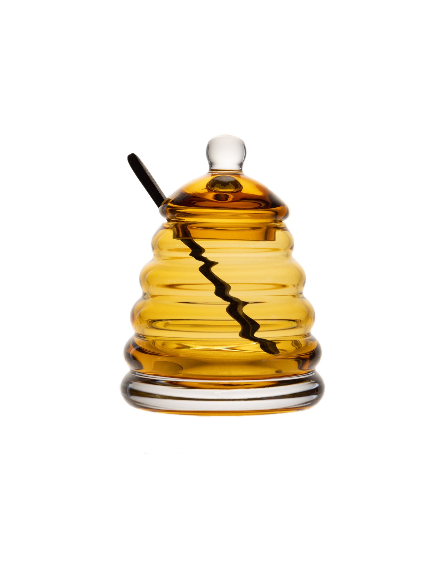 William Yeoward Crystal Honeycomb Honey Jar and Spoon Weston Table
