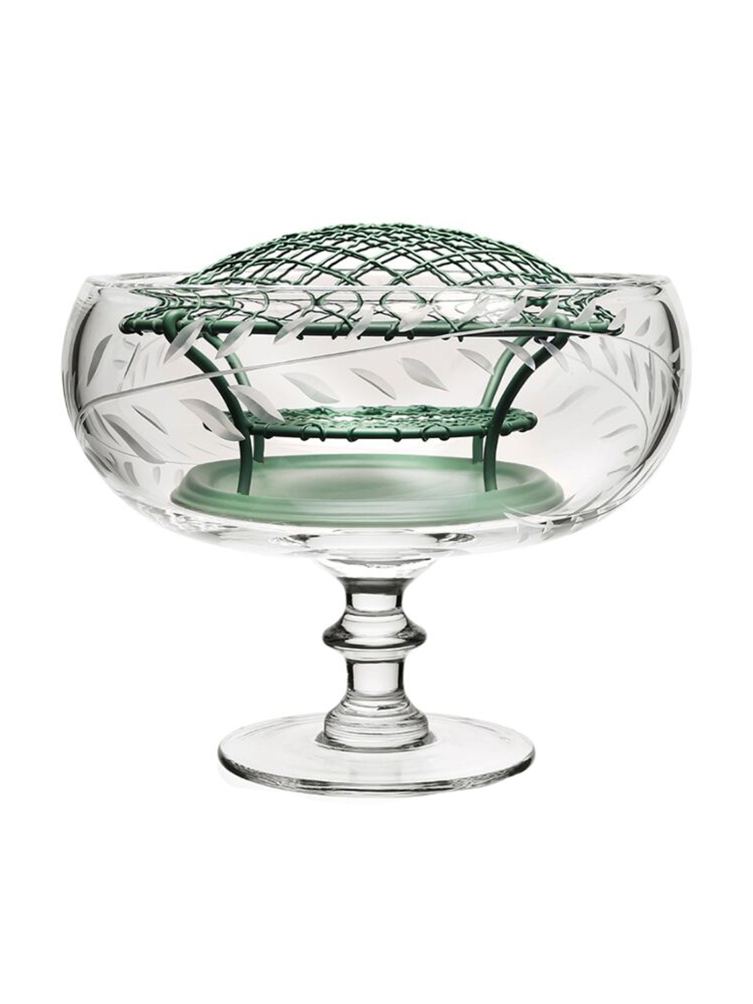William Yeoward Crystal Classic Jasmine Footed Rose Bowl & Wire Weston Table