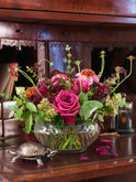 William Yeoward Crystal Jasmine Rose Bowl & Wire Weston Table